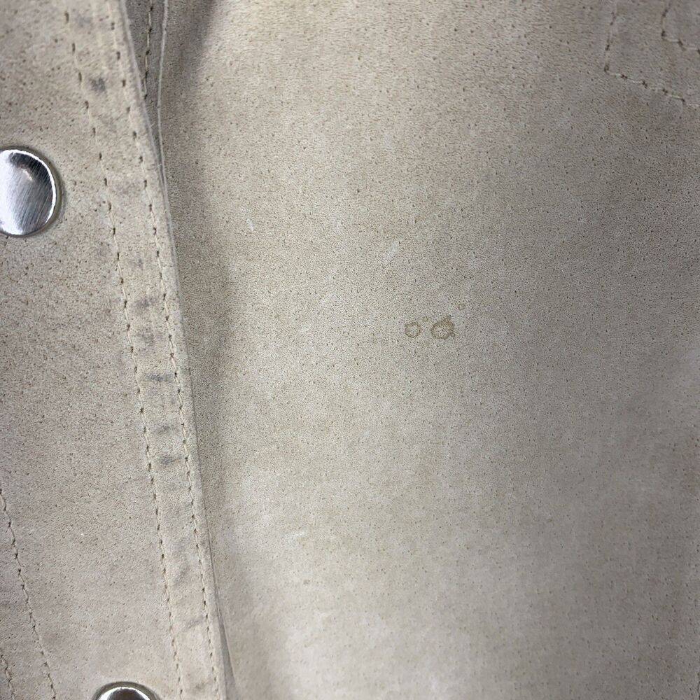 Vtg Valerie Steven’s Womens Large Leather Bomber Jacket 90’s Full Zip Biker Boho - Picture 4 of 11